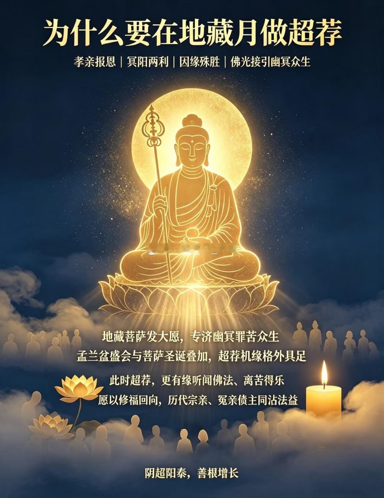 恭迎七月二十九地藏王菩萨圣诞🙏 地藏菩萨大愿深重，而“孝亲报恩”亦是地藏法门中