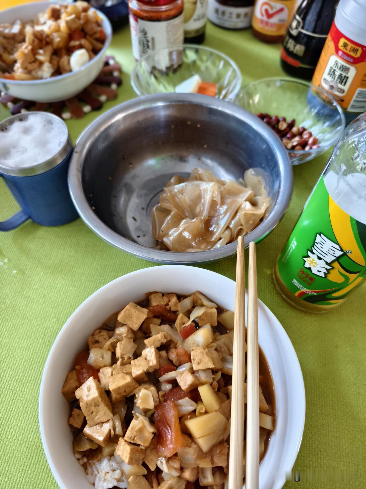 秋日生活打卡季 山西偏关猫姐夫今天做饭换花样了，不是面食啦！是米饭🍚为主的“头