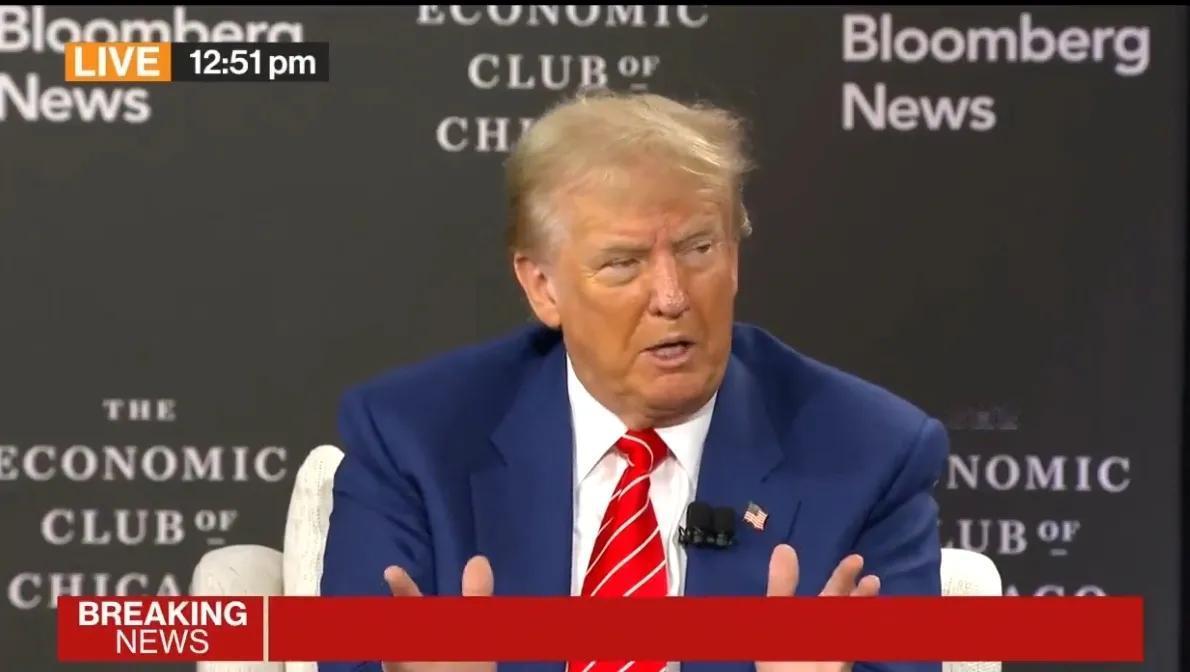 特朗普说：
“我们需要边界。我们不希望男人参加女子运动。我们不希望在没有父母同意