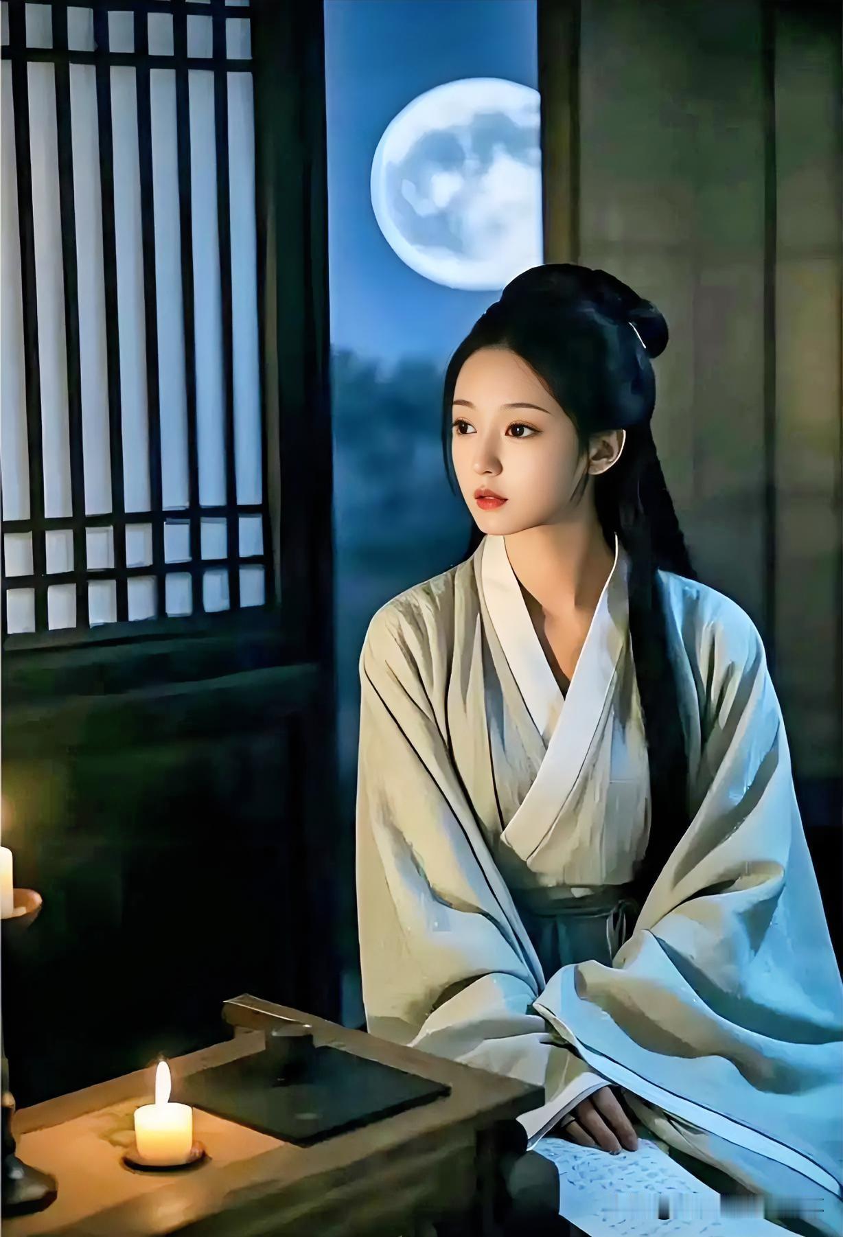 下联：午夜梦回月正圆
上联：有请雅士[玫瑰][玫瑰][玫瑰]
