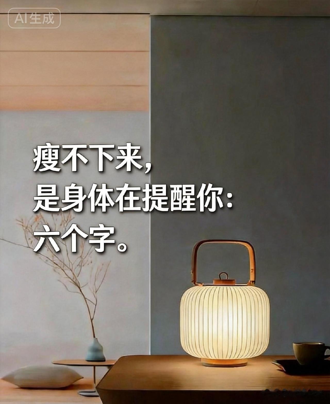 瘦不下来，是身体在提醒你：六个字。

那就是“压力大，睡得少”

《黄帝内经》有