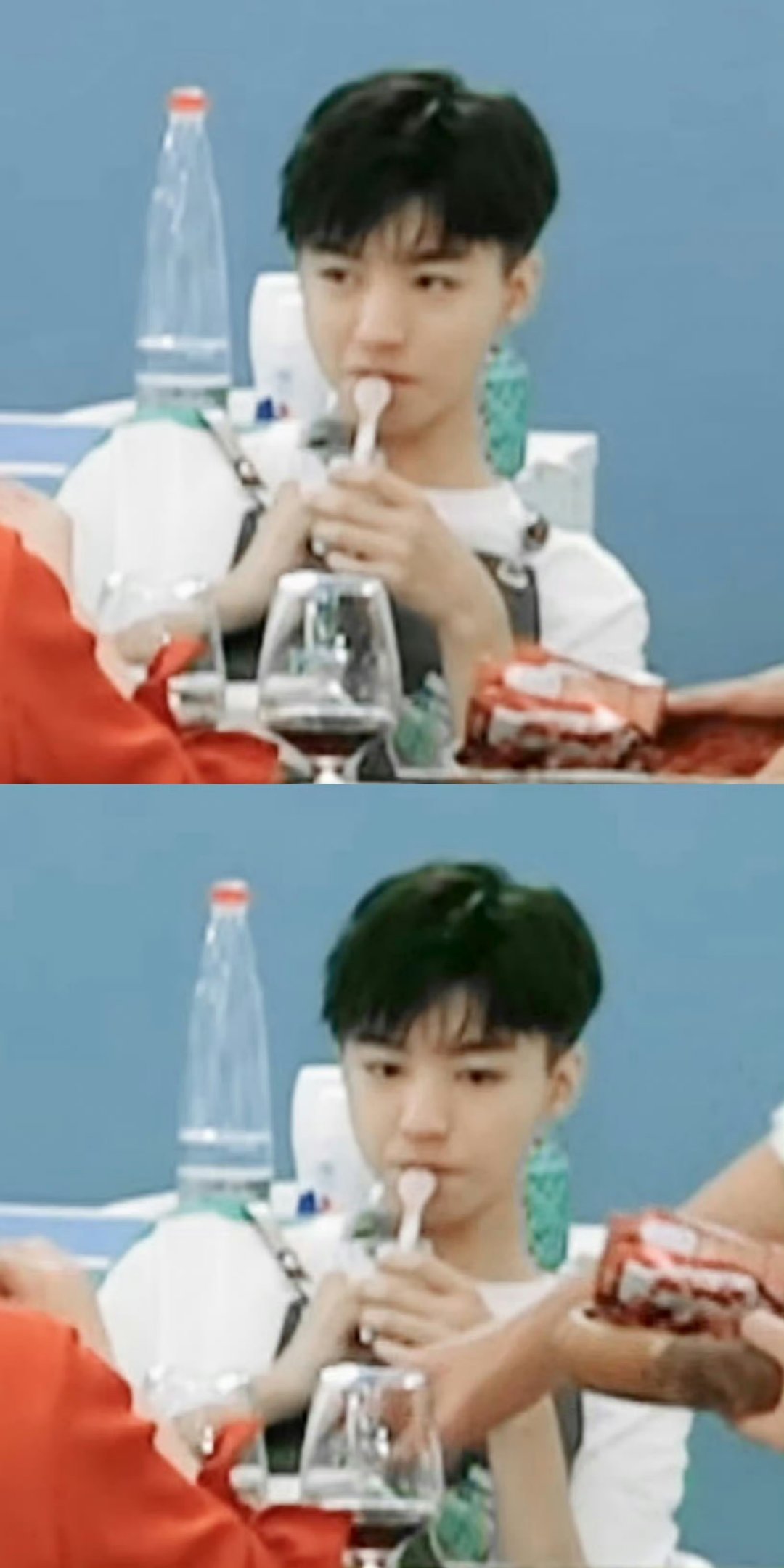 王俊凯黄晓明当时在中餐厅的互动真的很有意思 ​​​