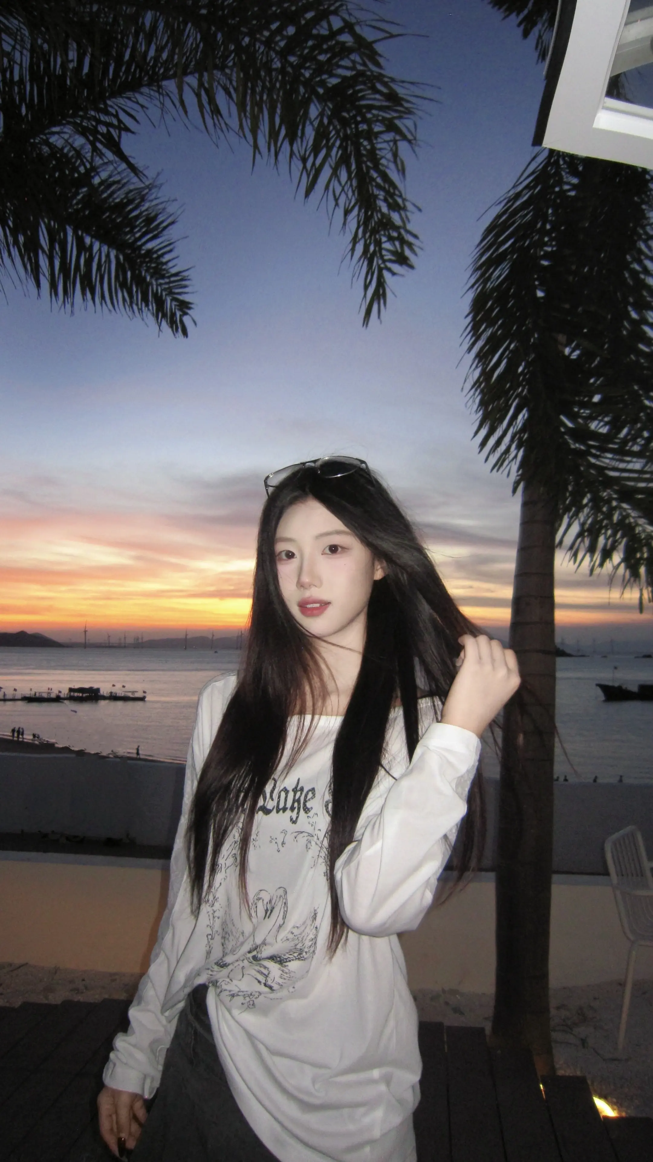 落日 海边 沙滩  🏖️