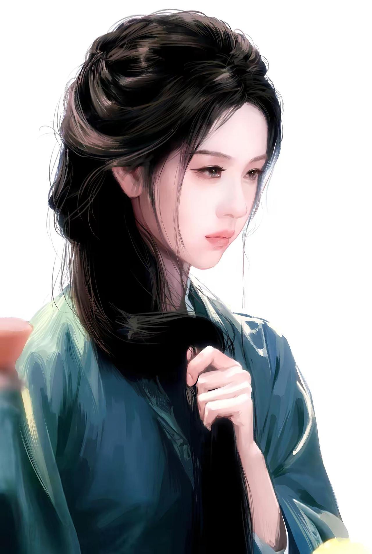 姑娘思量的人已变成追忆。陈都灵 楚朝 陈都灵梦女 procreate绘画 旧图回