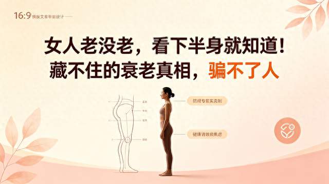 女人老没老看下半身！藏不住的衰老真相很真实