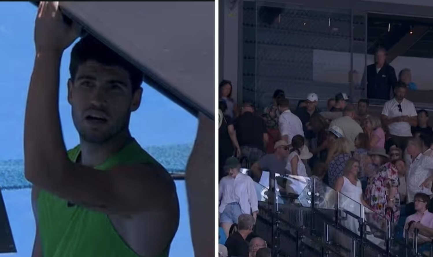 阿尔卡拉斯vs保罗 又玩心跳 保罗再见双误，阿卡首盘7-6(6)险胜！比赛途中观