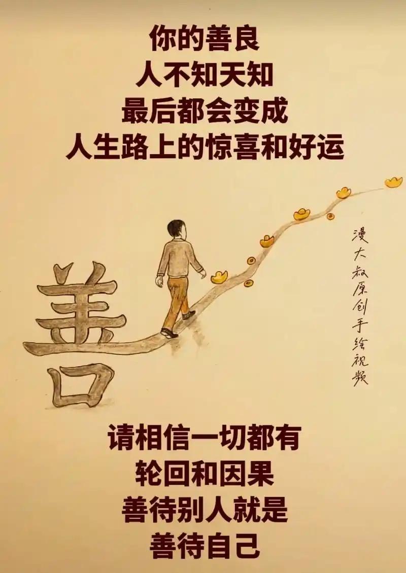 善良哪是什么复杂的事啊，不过是雨天给路人让半把伞，是看到别人掉东西顺手提醒，是对