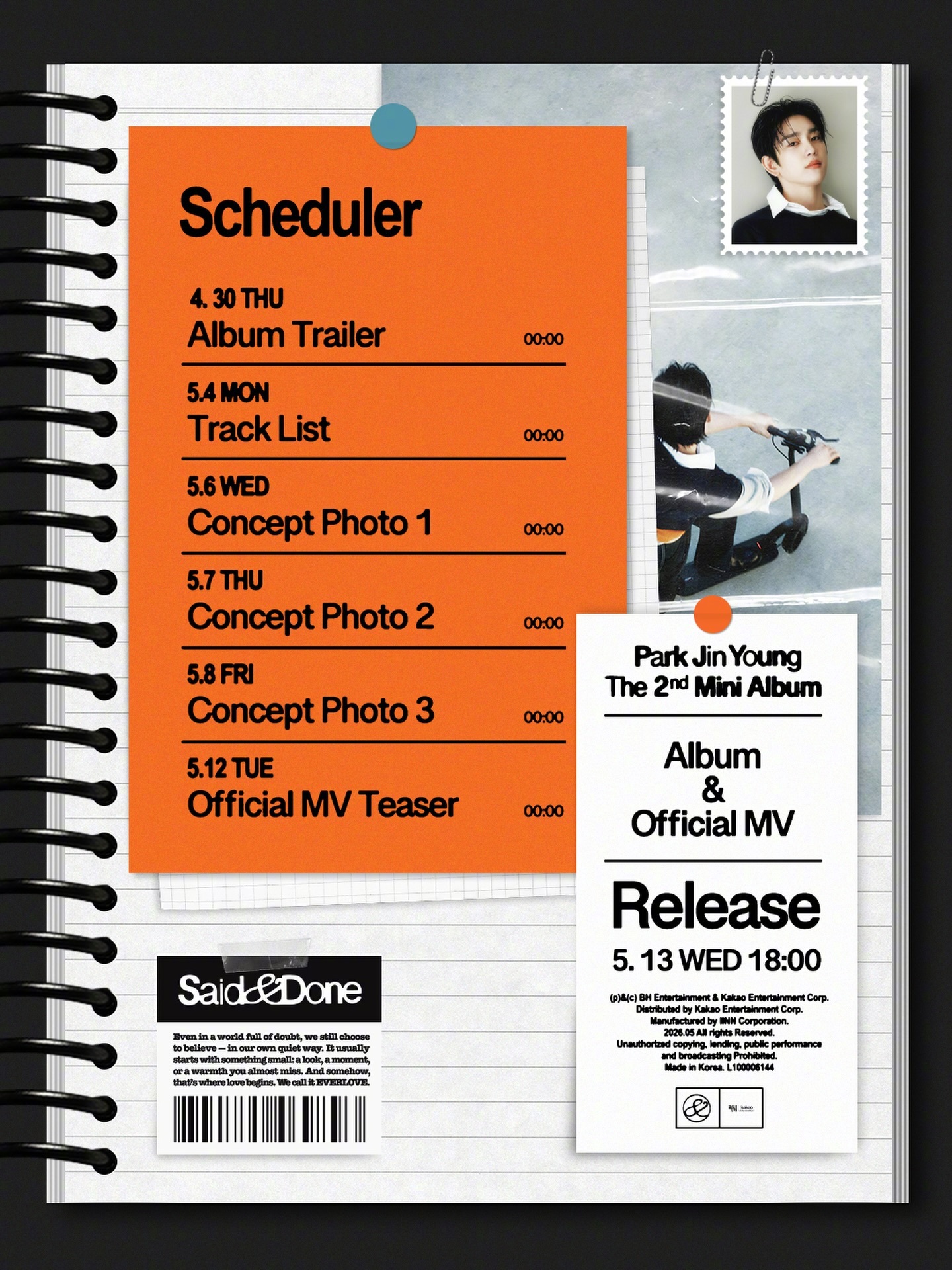 【Twi】朴珍荣The 2nd Mini Album [Said & Done]