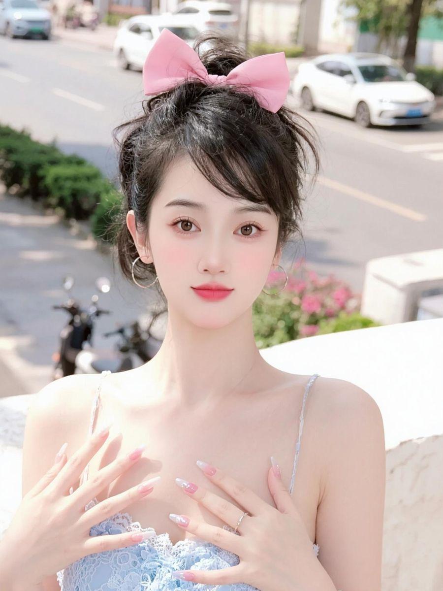 AI粉系少女照 抖音ai创作 抖音玩法合伙人计划。