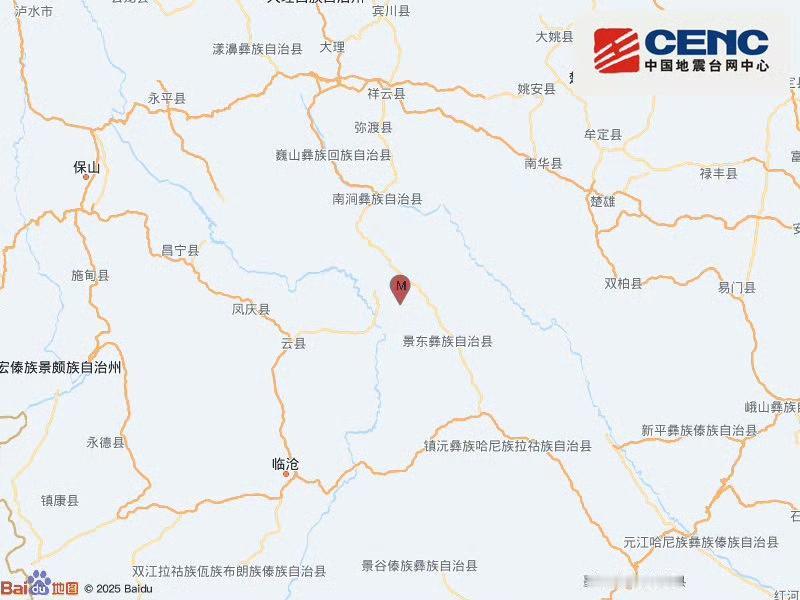 5月26日22时49分，云南普洱市景东县发生3.1级地震，震源深度10千米。震中