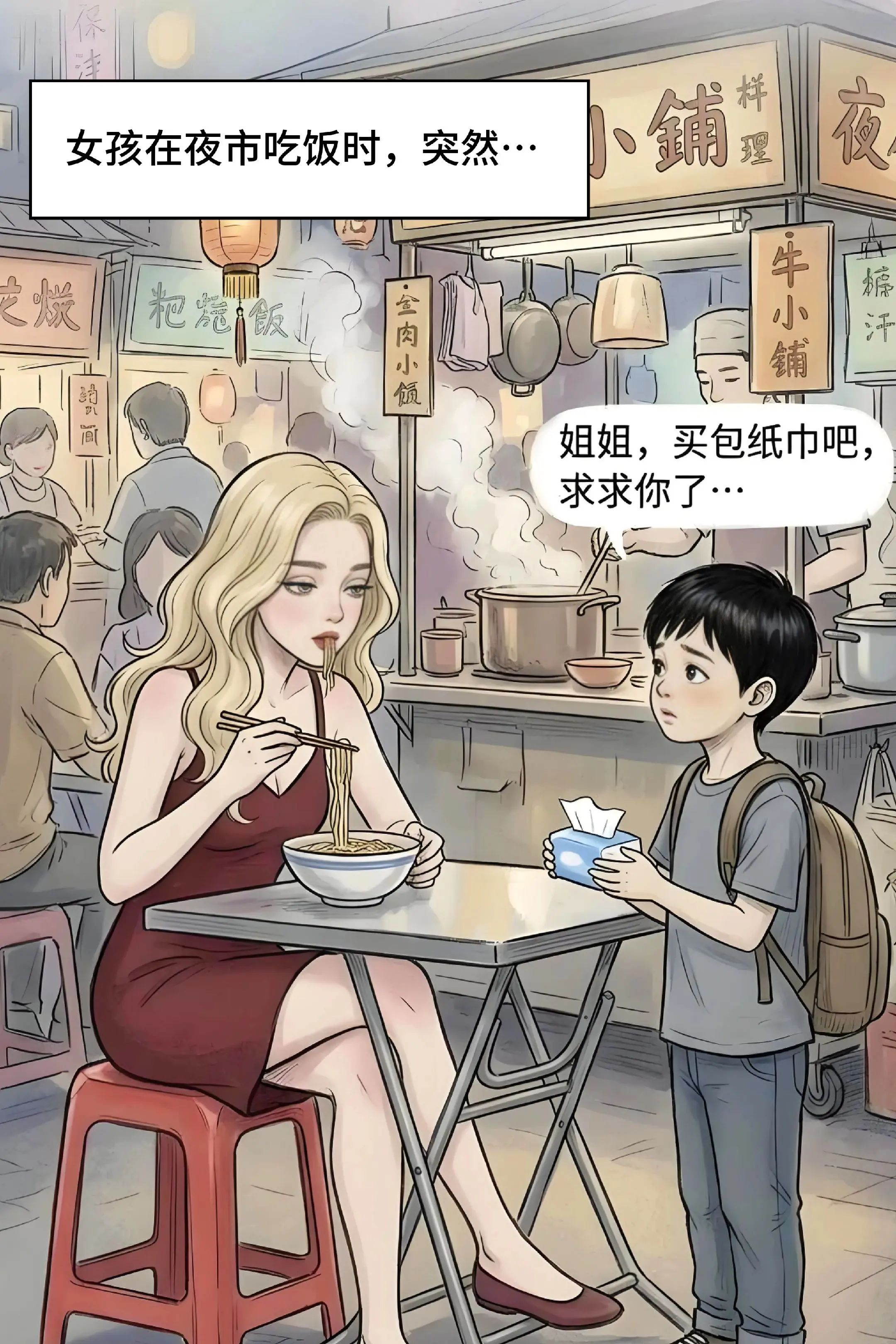 女孩子出门在外一定不要在路边买纸巾！