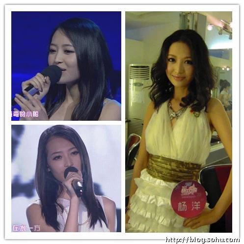 2011届快女前五，只有杨洋是长发甜美的长相，其他选手大多是短发中性风。可当年的