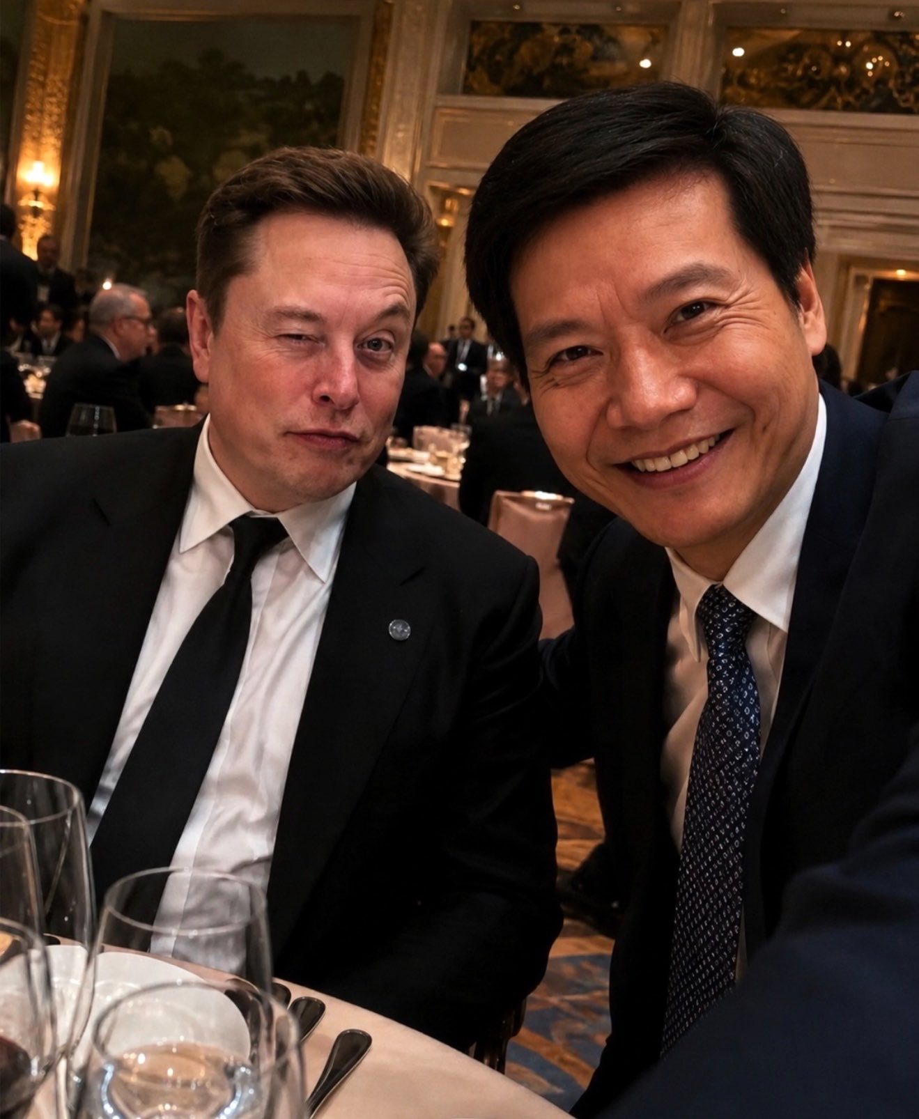 等不及雷军发正版，马斯克转了这张AI图 