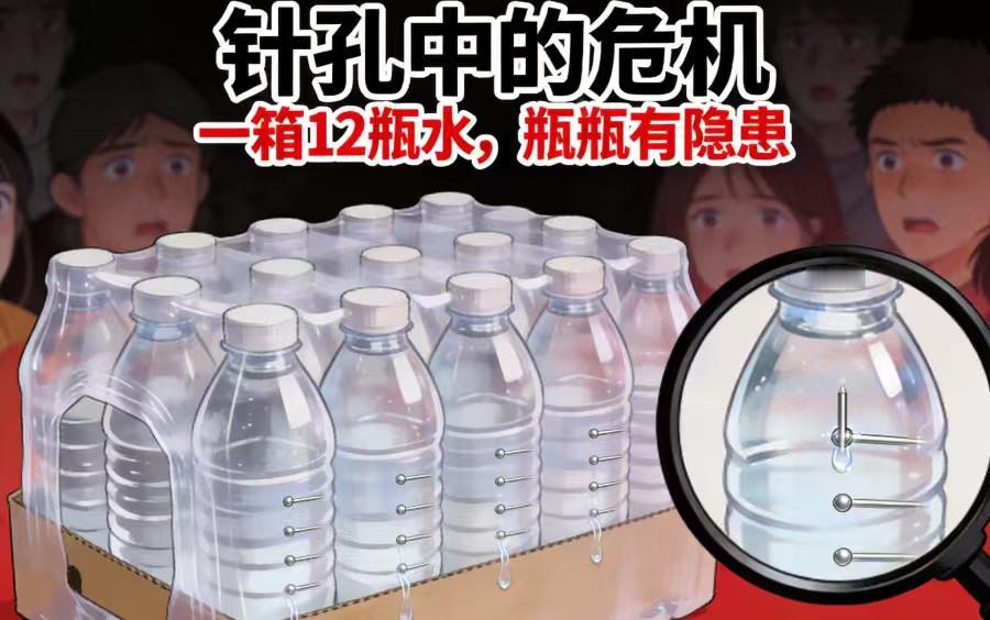一箱12瓶纯净水每瓶都有针眼！吉林男子喝完5瓶后身体不适，监管介入发现更惊悚真相