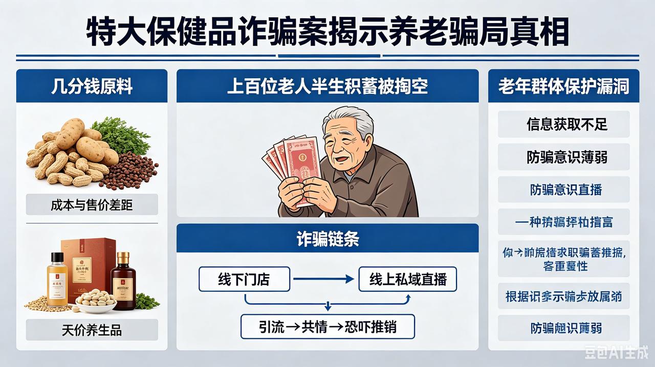 温情陷阱背后，守护老人养老钱需多方合力
 
广州侦破的特大保健品诈骗案，撕开了养