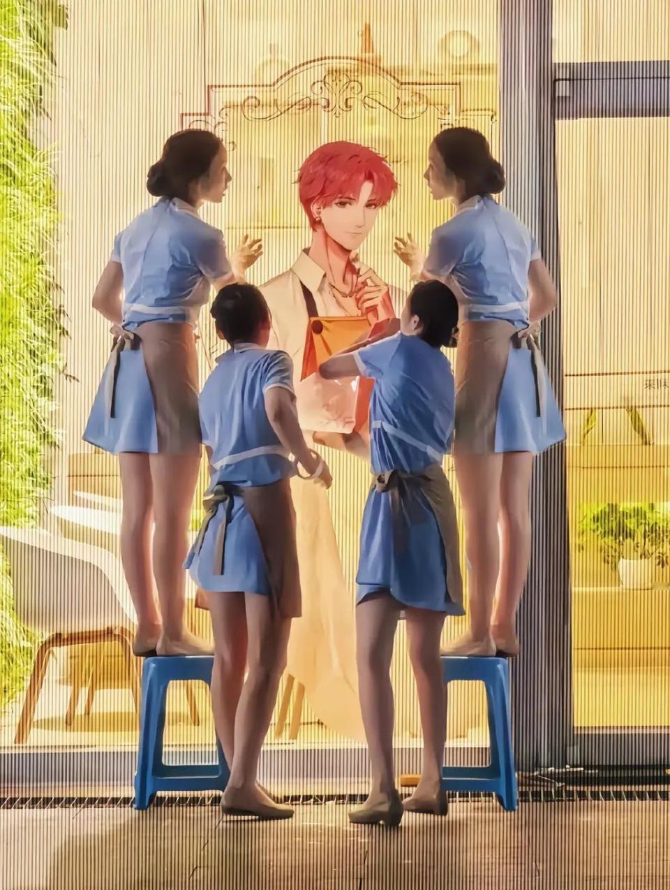 美女服务员身材卷上天！千秋无绝色，悦目是佳人好利来女服务员，据说好多都是空乘专业