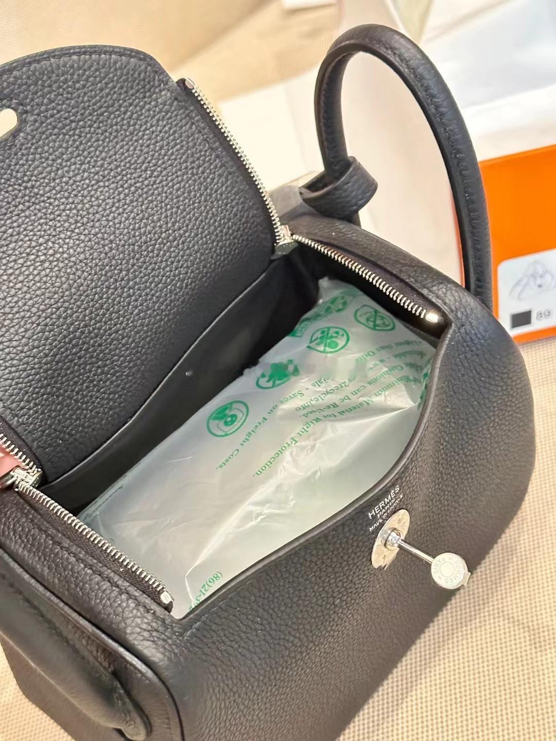 SO定制 Lindy mini TOGO 89黑色 银扣爱马仕hermes