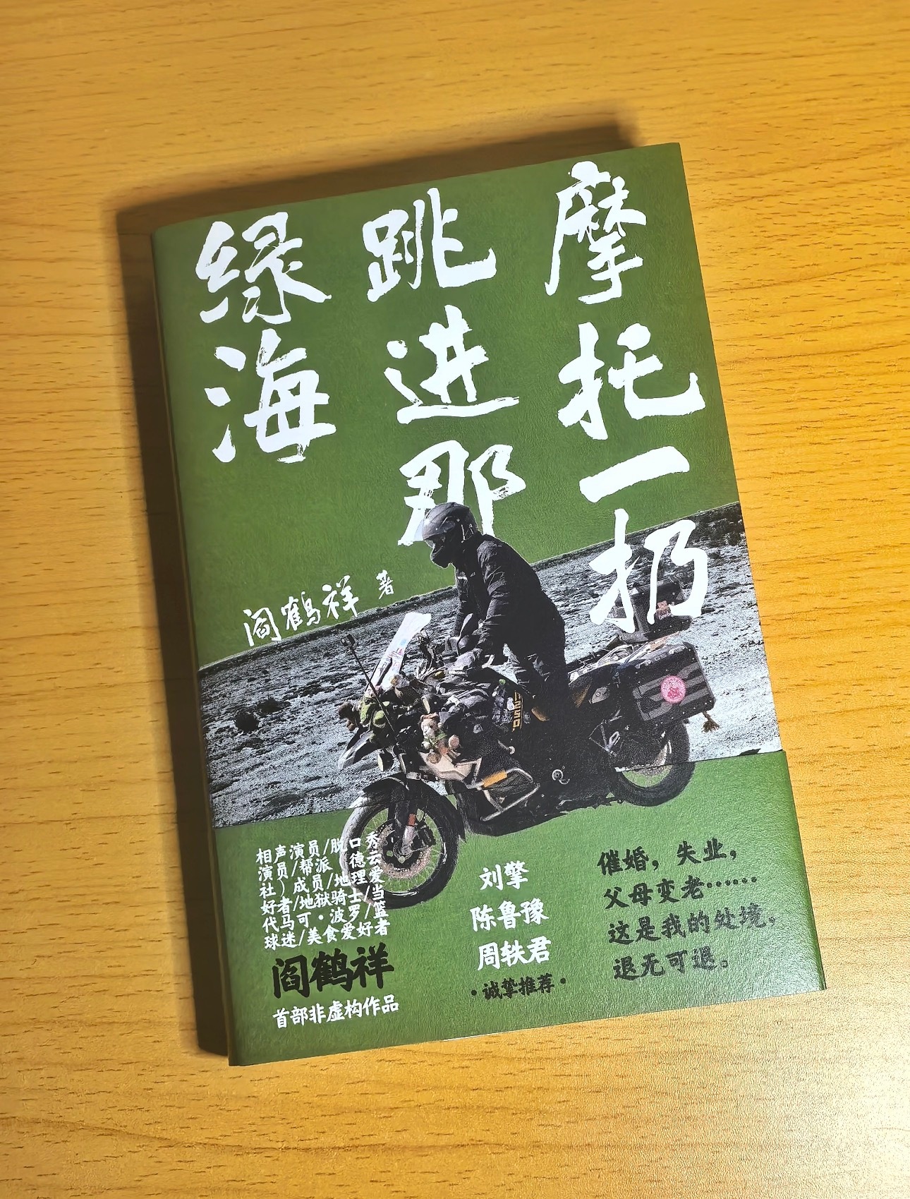 最近读了一本书，推荐给大家，就是阎鹤祥老师写的《摩托一扔跳进那绿海》我读他这本书