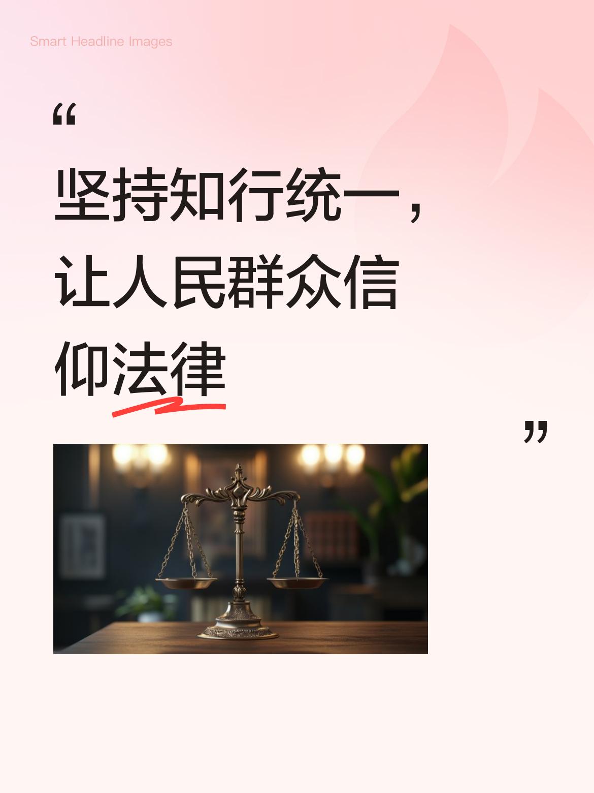 坚持知行统一，让公权敬畏法律、让公权运行法治化才能真正做到“让人民群众信仰法律！