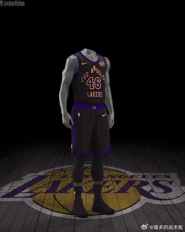 城市版主题首秀！明日湖人vs爵士球衣计划据统计，湖人本赛季共有9场比赛身穿城市版