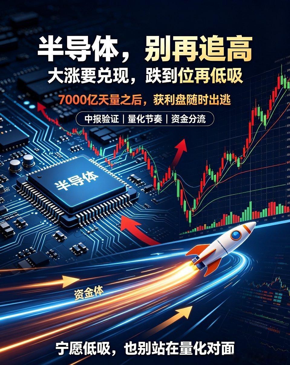 半导体操作节奏干货｜切勿追高，只做低吸兑现现阶段半导体板块一定要把控好操作节奏，