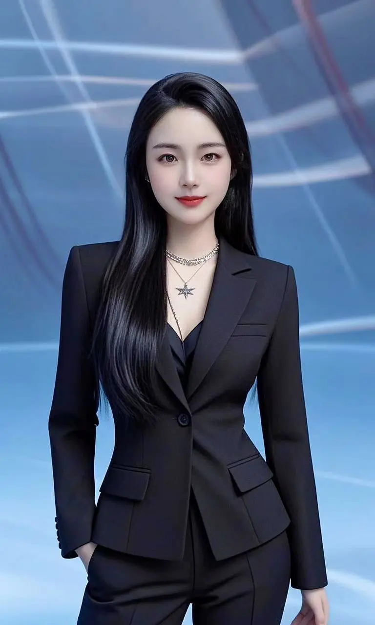 AI黑西装佳人