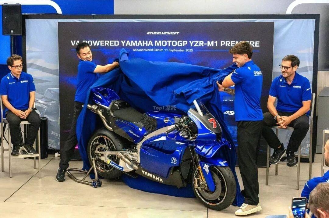 车市热门[超话] 雅马哈正式发布搭载 V4 发动机的全新 MotoGP 赛车，并