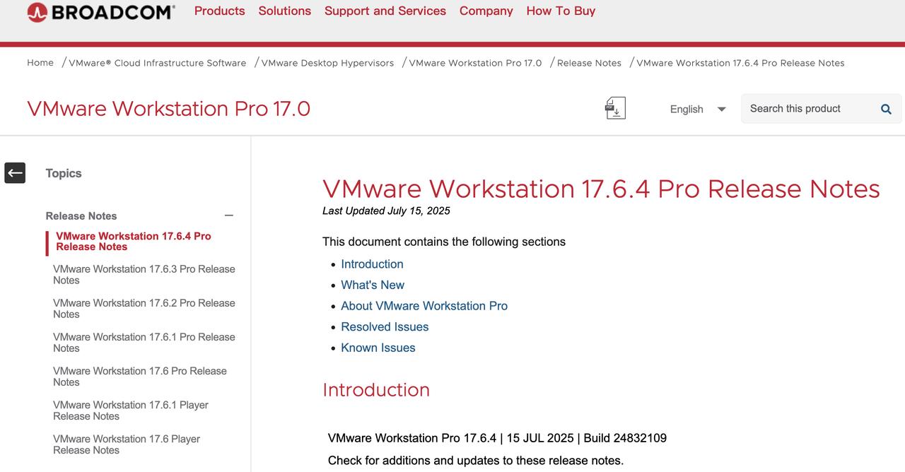 VMware Workstation Pro 推出安全更新，修复多个可攻击宿主机