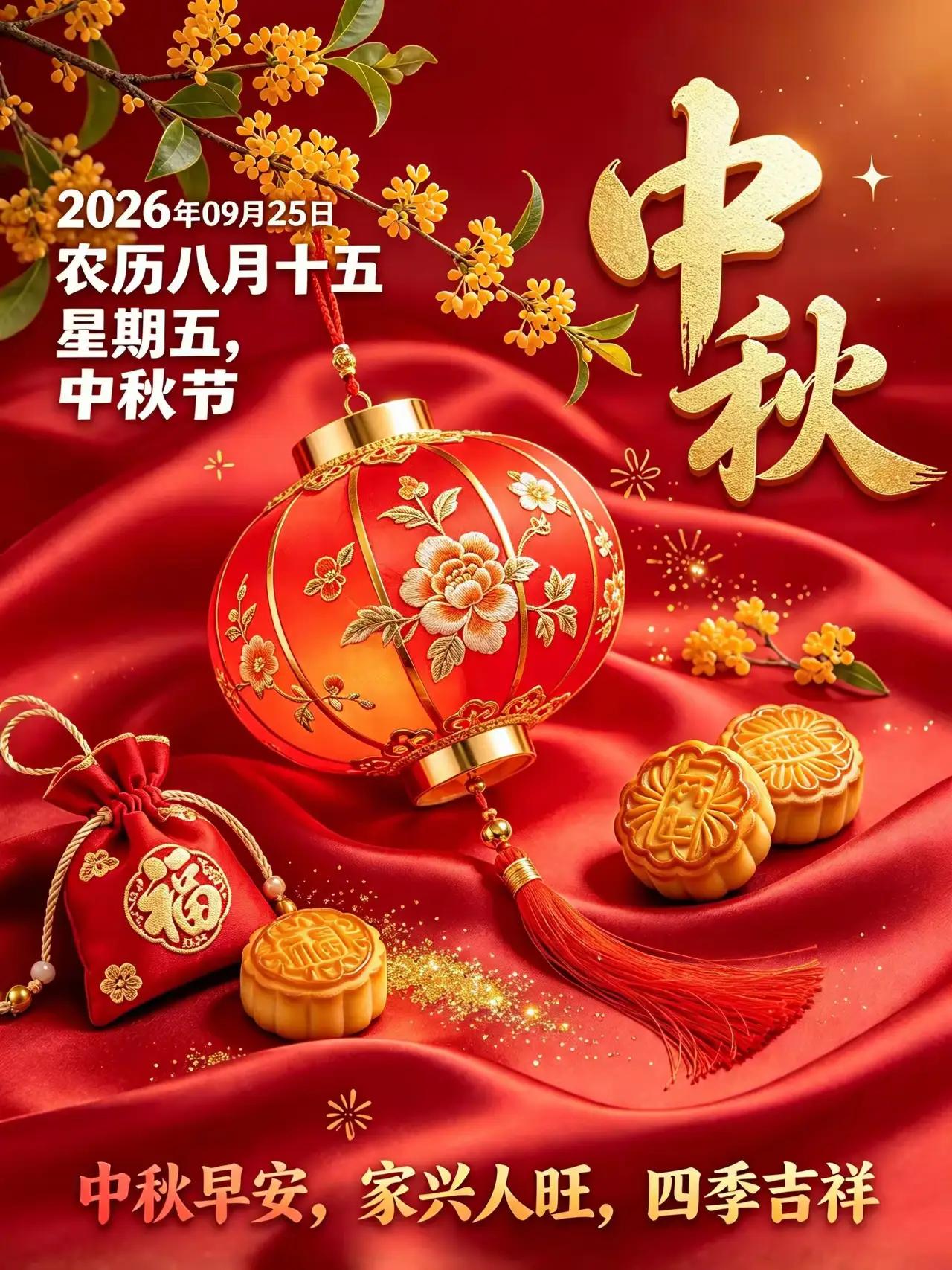 中秋节已过，我细算了一下费用:
给姨奶奶 500元
一顿团圆饭 1000元
没有