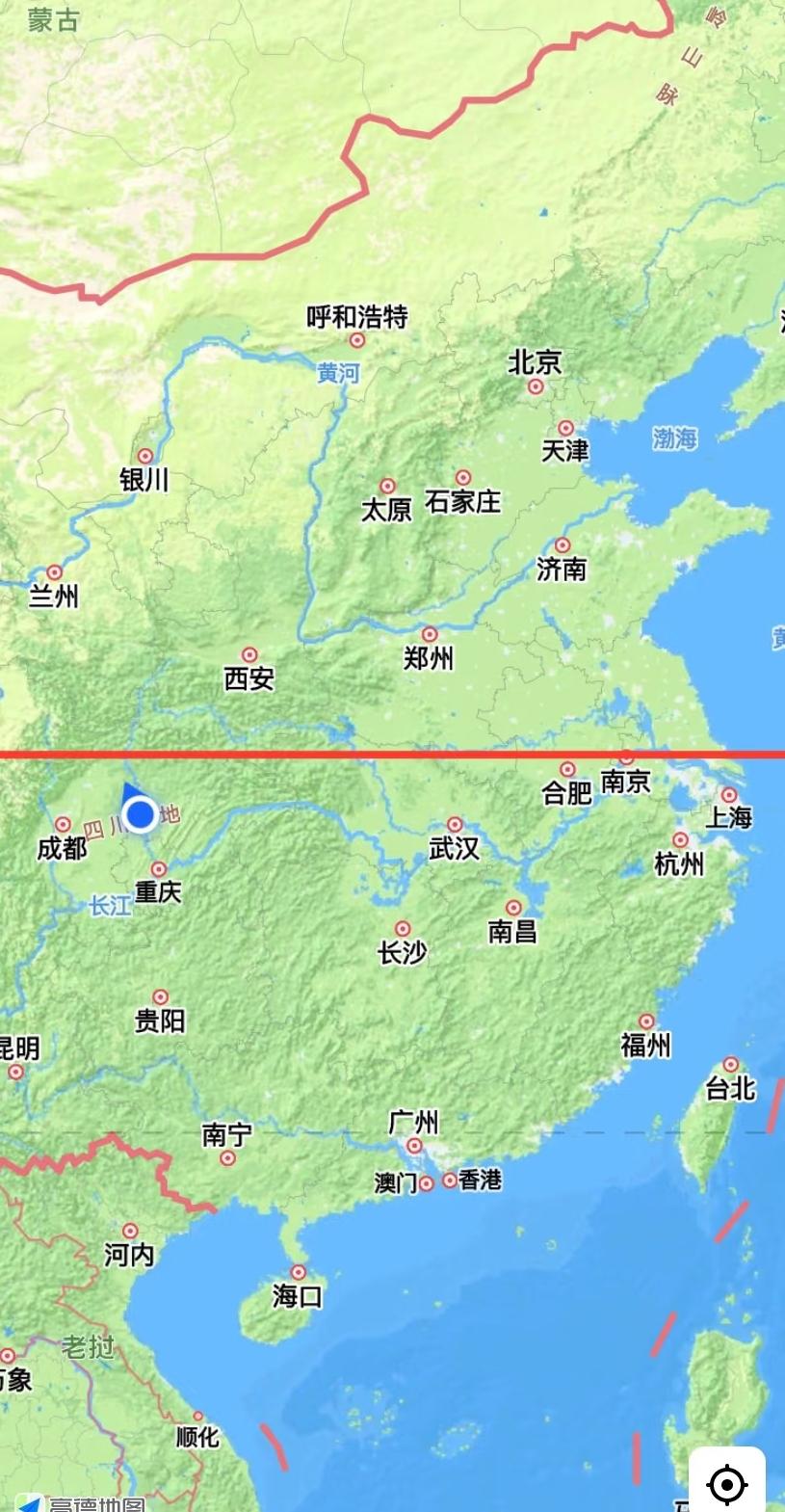 南京是纬度最高的南方省会；西安是纬度最低的北方省会。

南京竟然是整个长江流域最