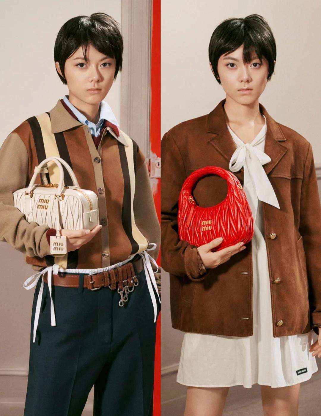 又是让人惊喜的赵今麦！
赵今麦最新MiuMiu全球手袋大片，再次出演的麦麦又是让