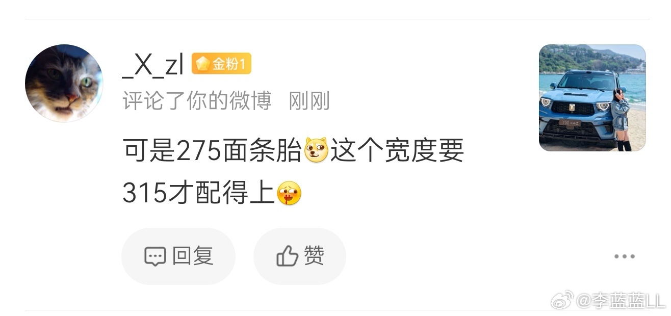 你看看你们对长城的要求。“275面条胎”。