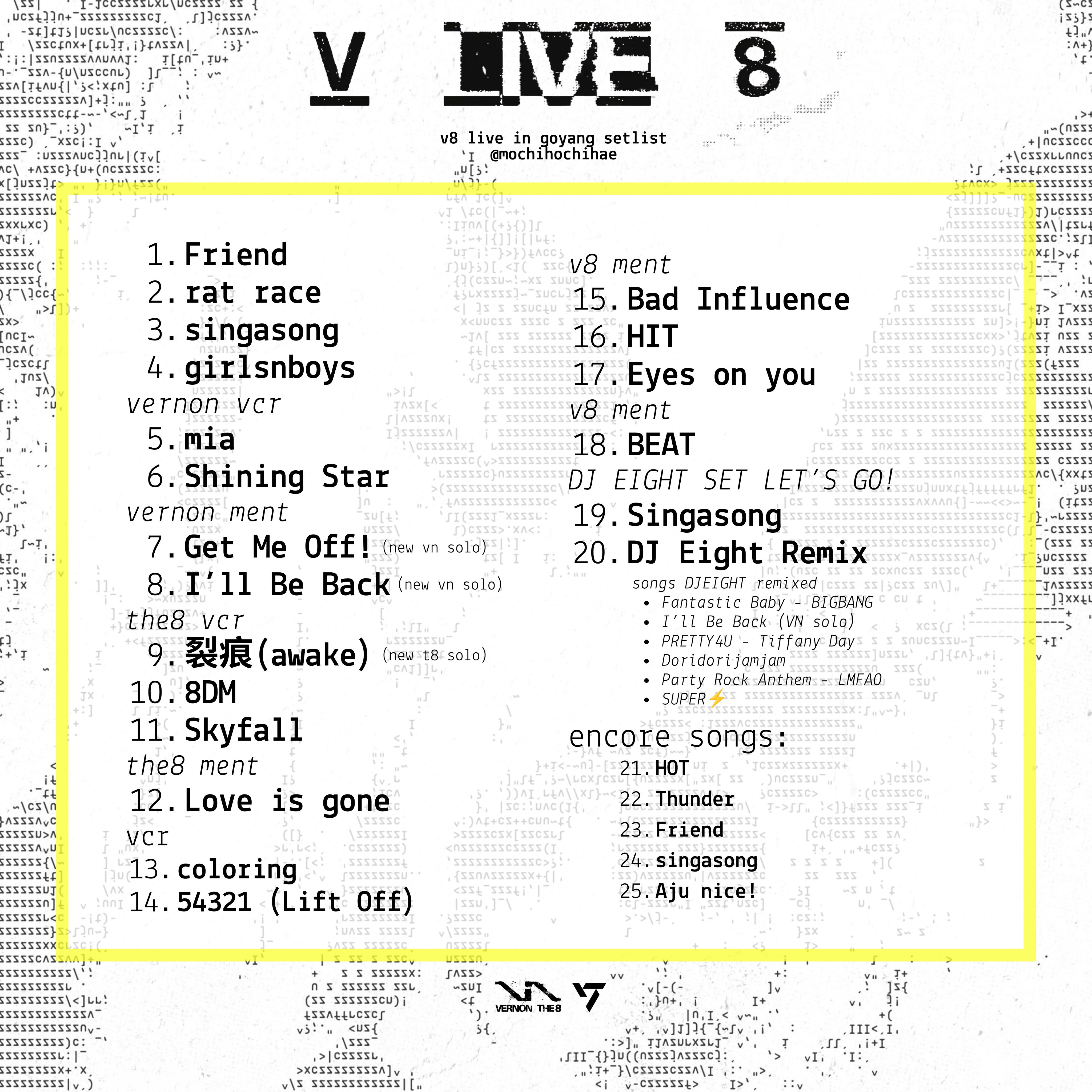 concert setlist 🖤🎧/monchihochihae 