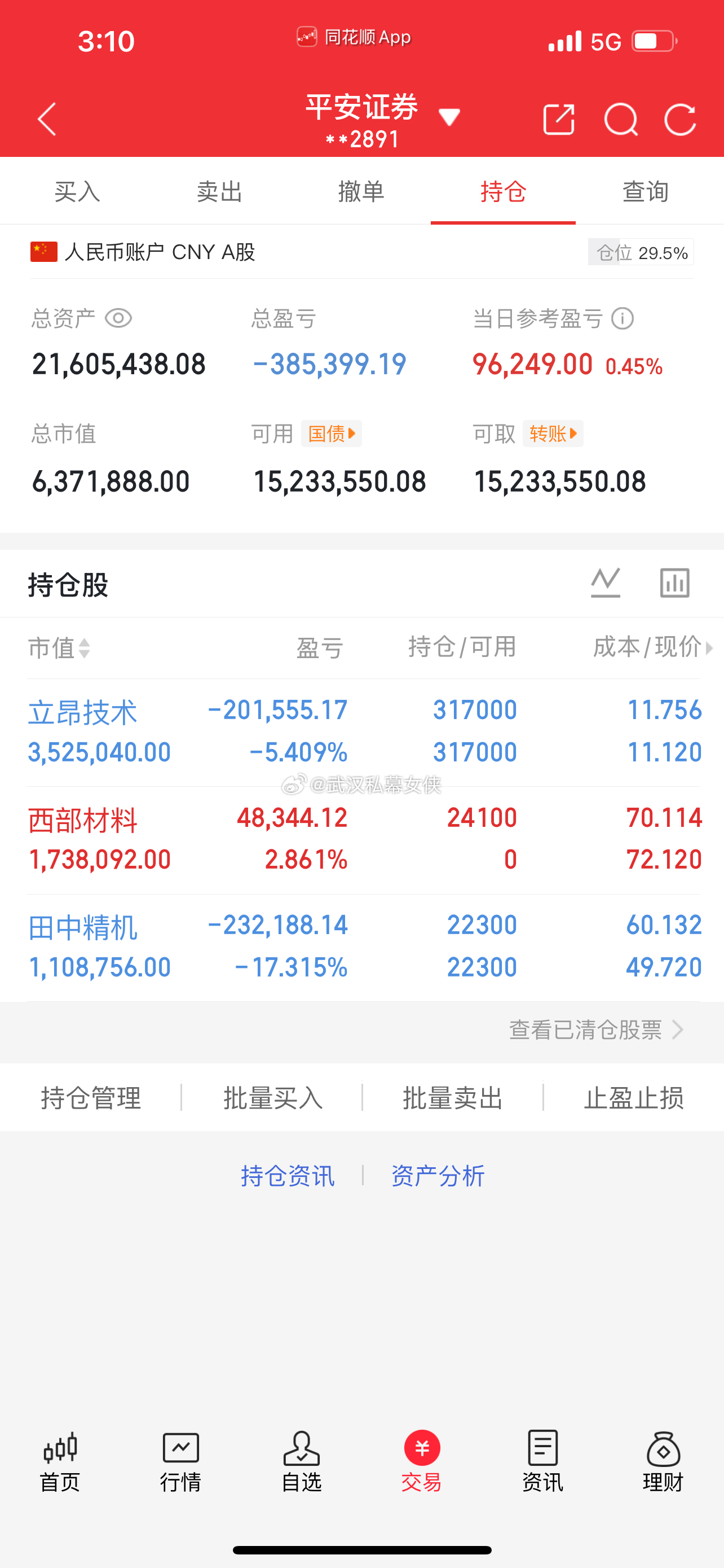 今天是5月22日星期五，武汉私幕女侠（1000w）翻倍操作之旅的第241天。今日
