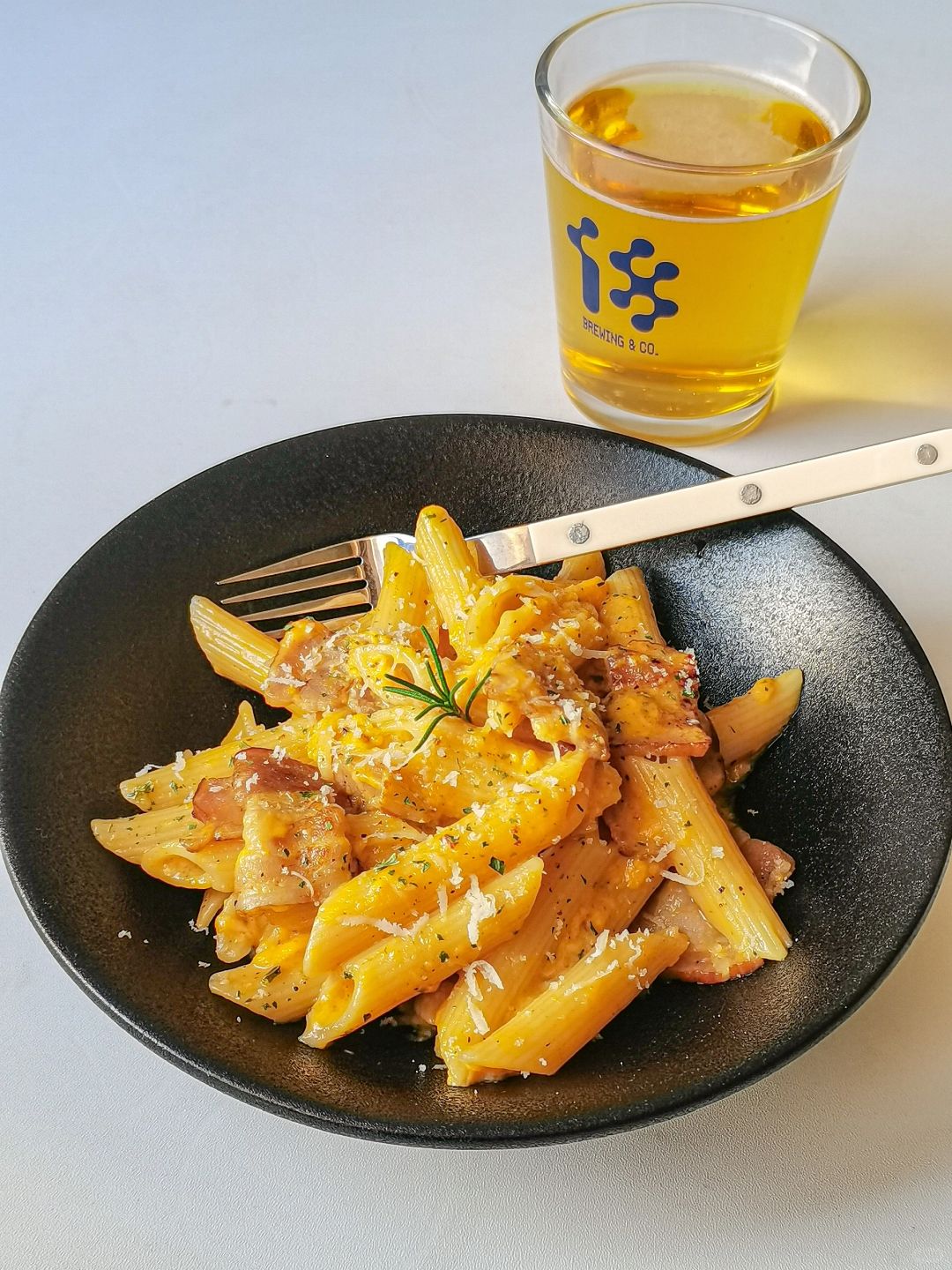 微醺brunch🍝意式培根蛋黄意面 巨好吃