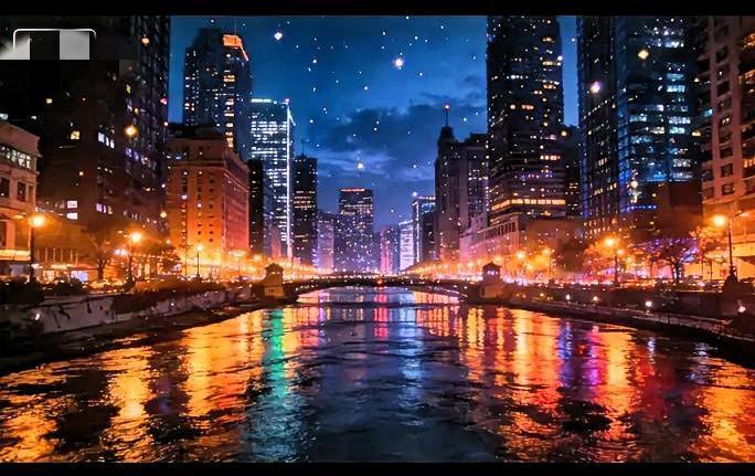 以下是一段适合搭配城市夜景照片的文案：
 
当夜幕笼罩，城市便开启了另一种繁华。