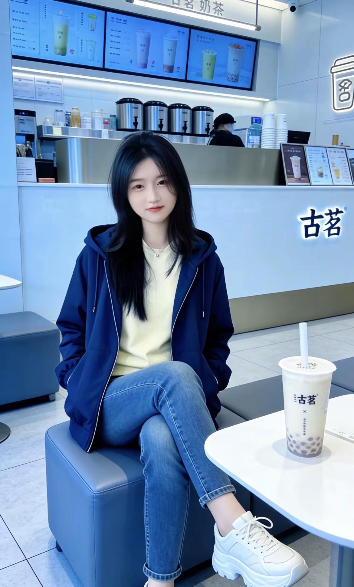 奶茶和我，谁更“古茗”上头？穿搭ootd 今日穿搭 分享 今日分享