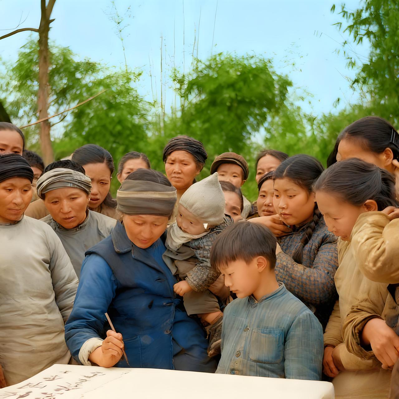 1955年2月21日，重庆市第三区覃家岗乡的乡野间，天光清朗。一群农村妇女围聚在