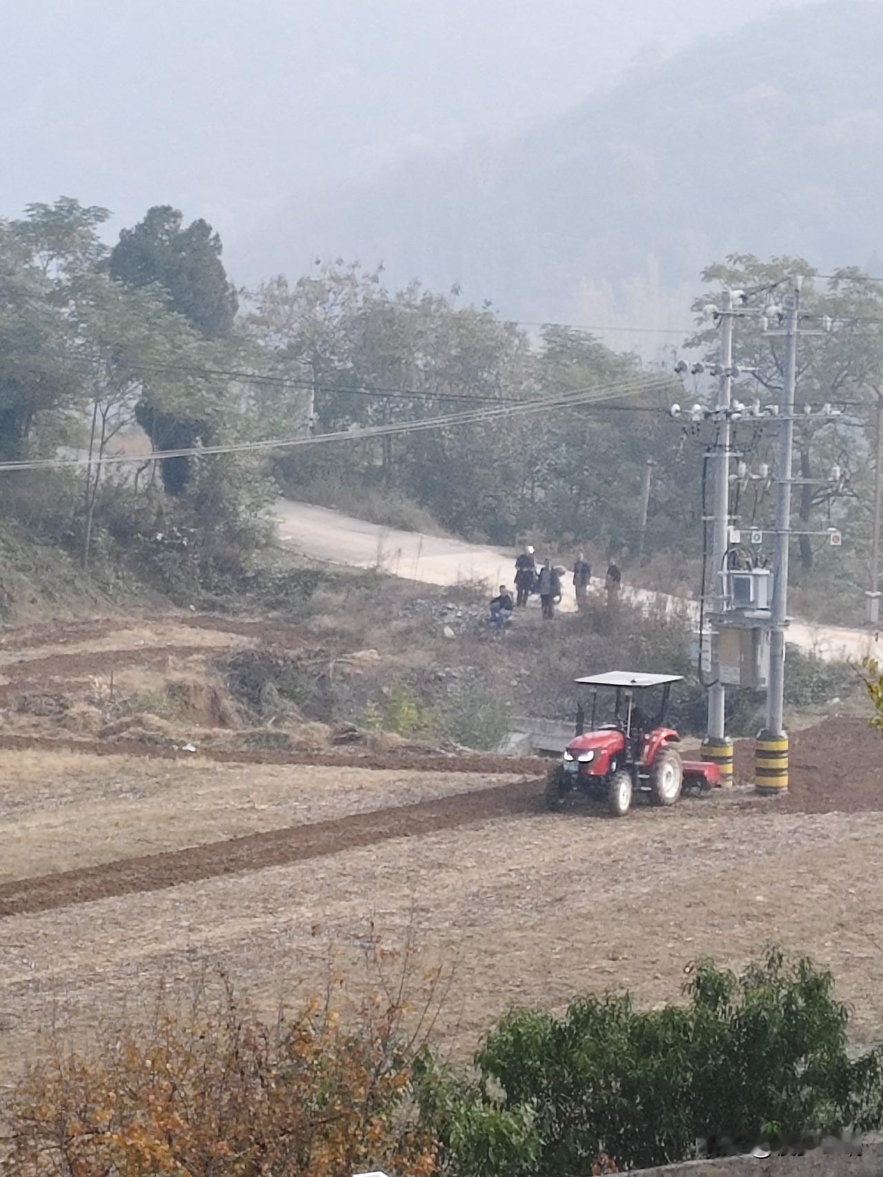 雾中山村的耕韵
 
晨雾像一层轻柔的纱，漫过连绵的山坳，将秋日的乡村晕染得朦胧又