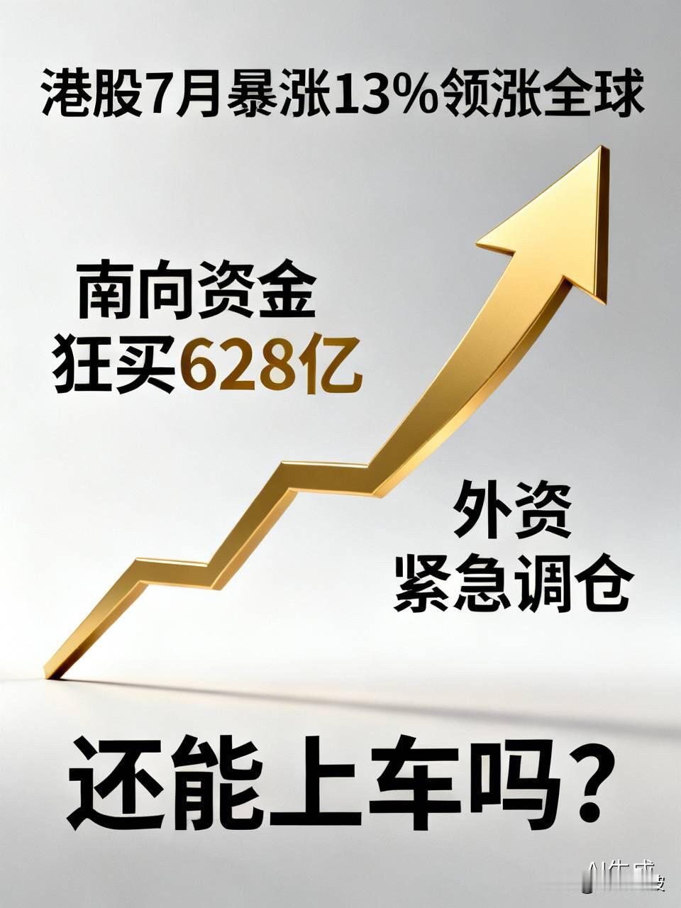 港股7月暴涨13%领涨全球！南向资金狂买628亿，外资紧急调仓，还能上车吗？
