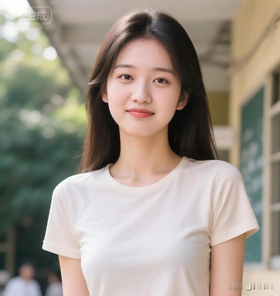 她的纯净与温柔，就像一缕春日的微风～温柔花漾少女 治愈系校园生活 
温柔 校园氛