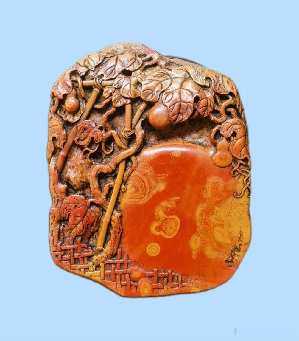 【精品展示】（二）砚台系列（5）：红丝砚❺～～周立波大师作品⑧。与师友们分享，一