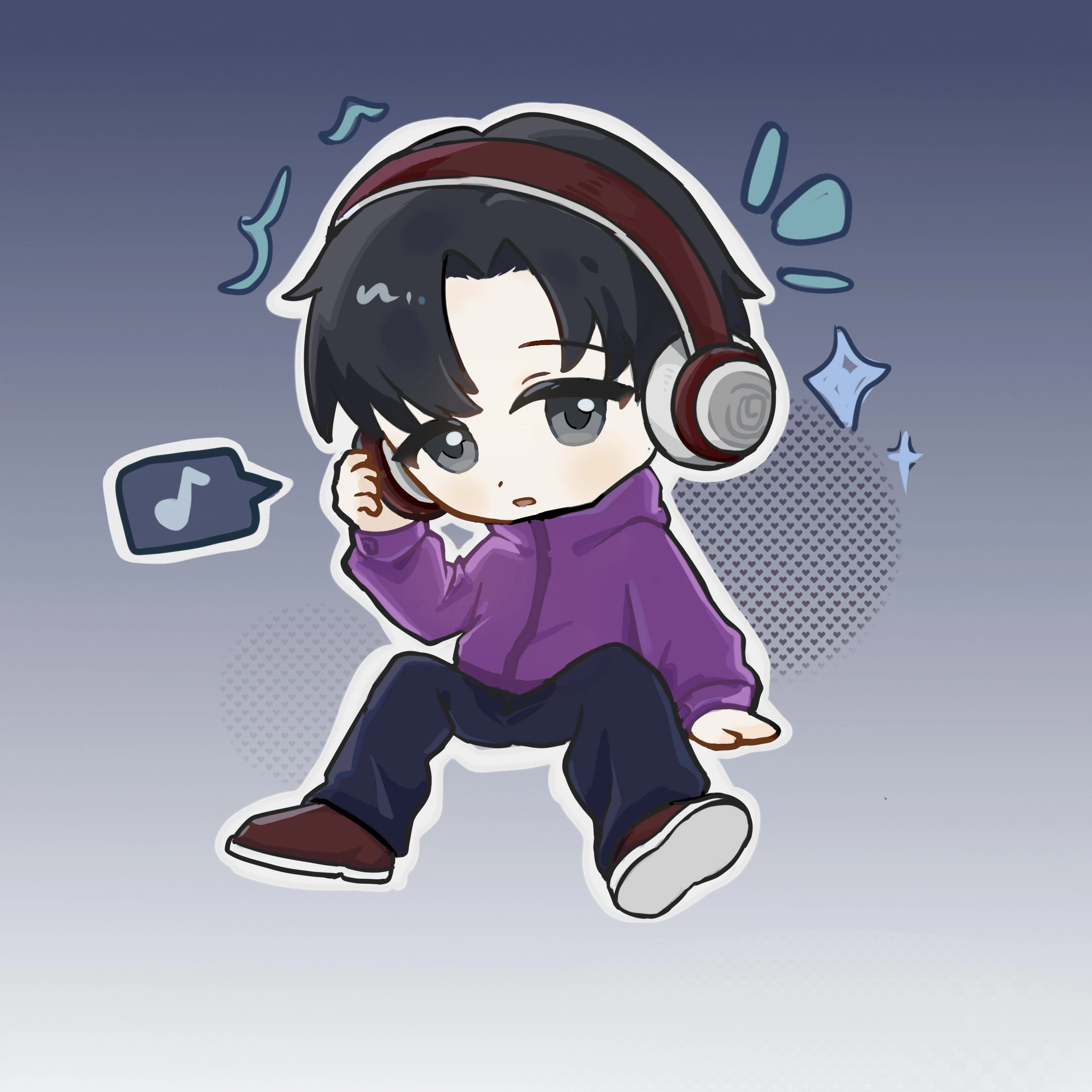 二大爷在听歌嘛～  