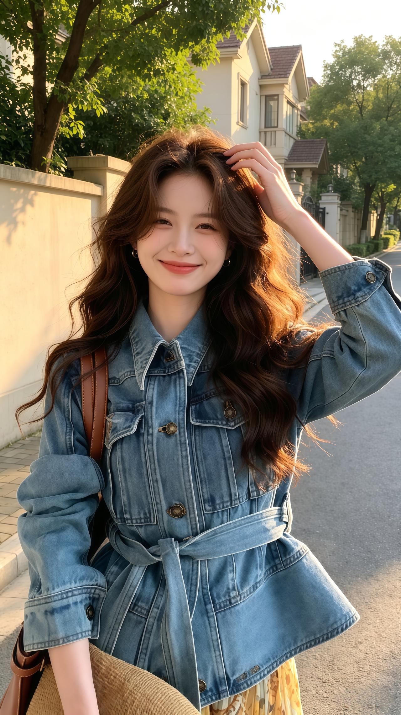 穿搭 温柔风牛仔外套 牛仔外套甜美 穿搭 今天穿什么