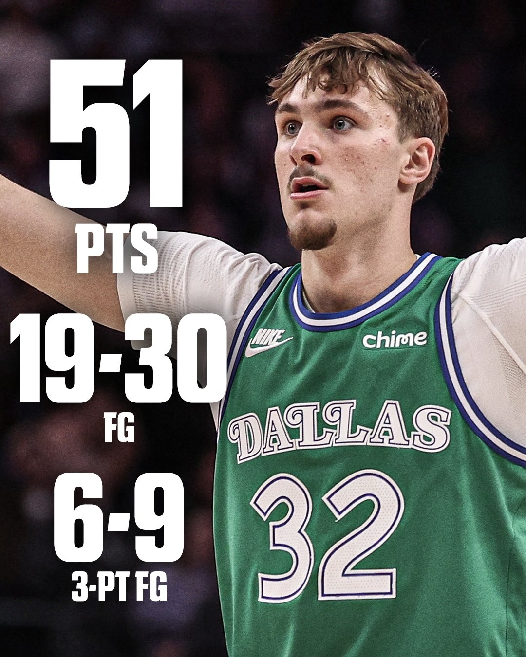 谈及自己成为NBA历史上最年轻单场得分50+的球员，弗拉格说道：“这恰恰证明了我