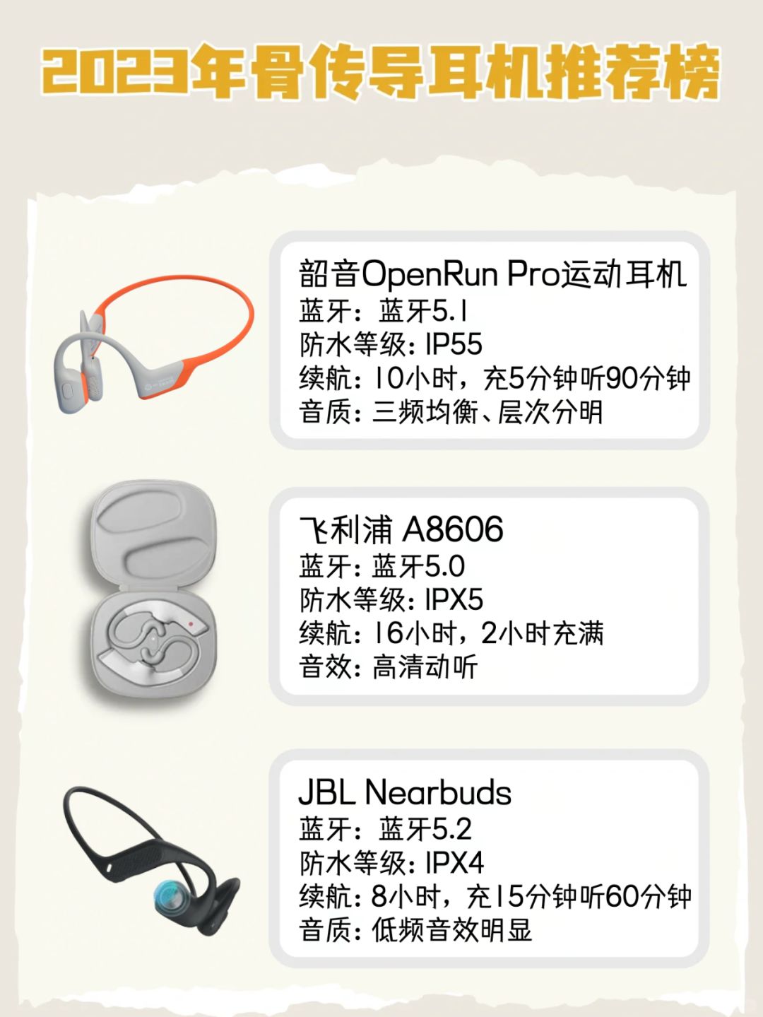 2023年骨传导耳机推荐榜
