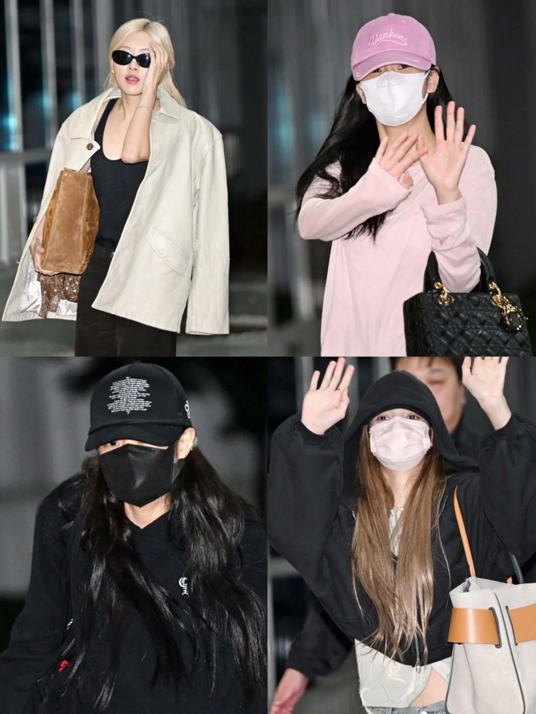 Blackpink今日一同现身机场，久违的合体