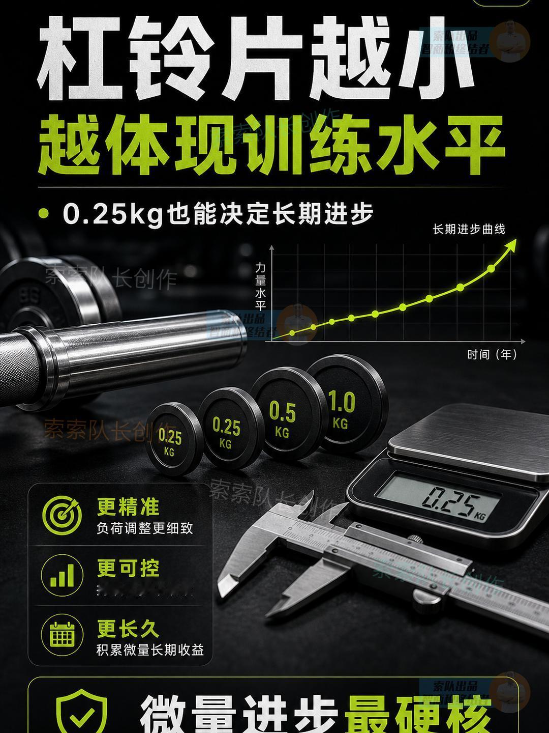 杠铃片越小，越体现训练水平！只用大片瞎练

你健身房里“最小号”的杠铃片是多重？