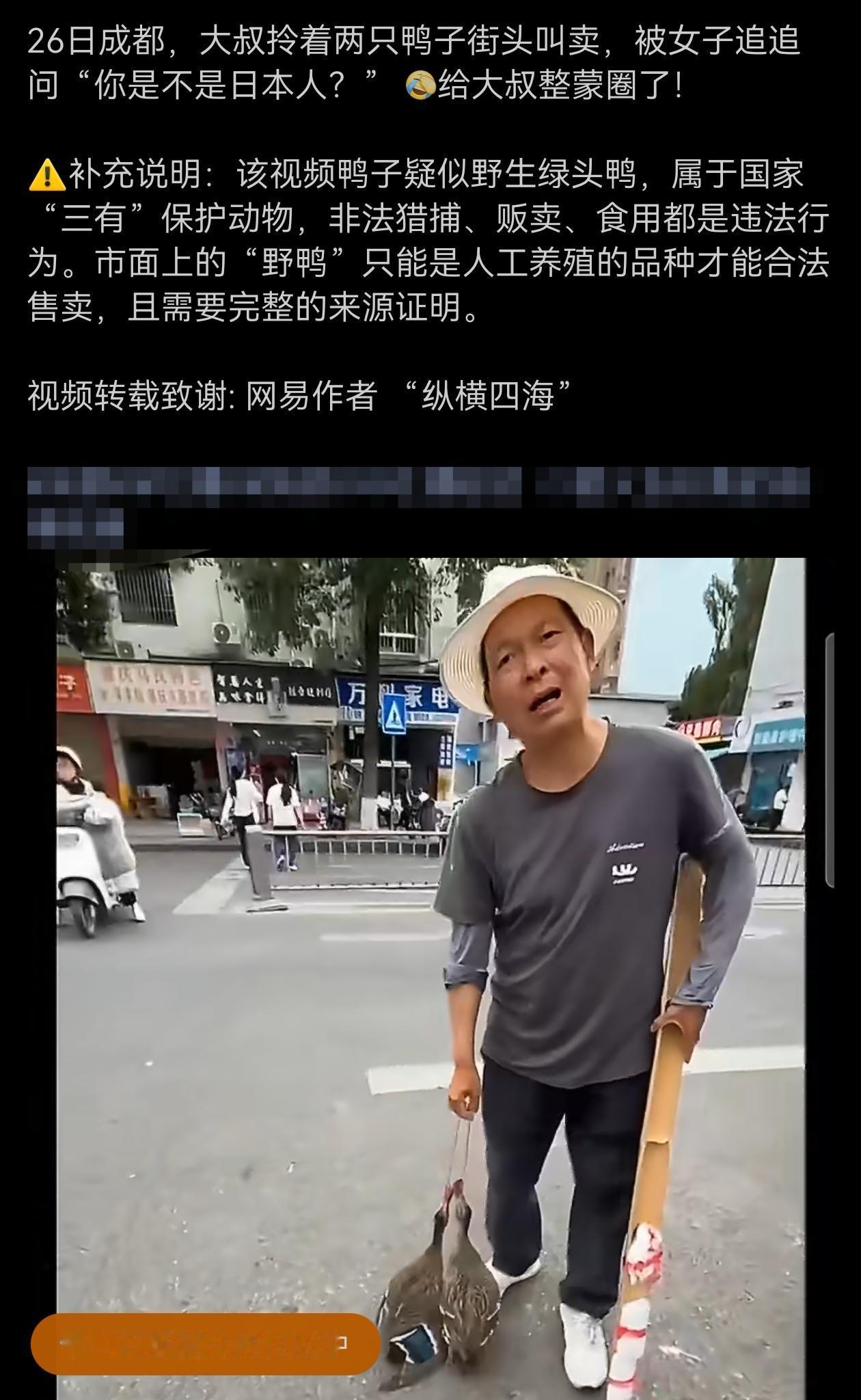 妹子搞错了，日本鬼子刺刀上挑的是鸡不是鸭！