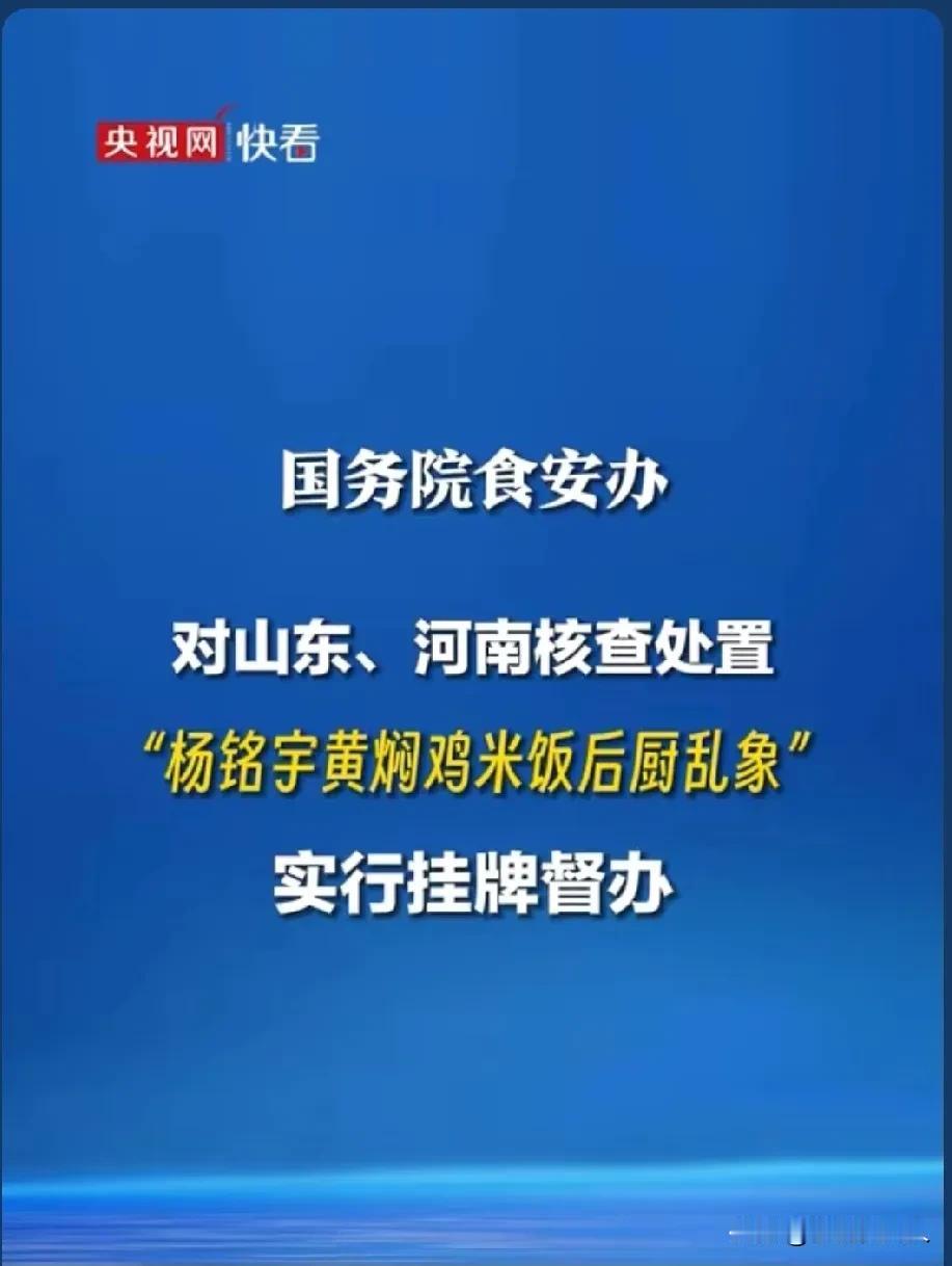 315第一个塌房被查，杨铭宇黄焖鸡，这次事闹大了！国家已经对山东，河南两省挂牌督